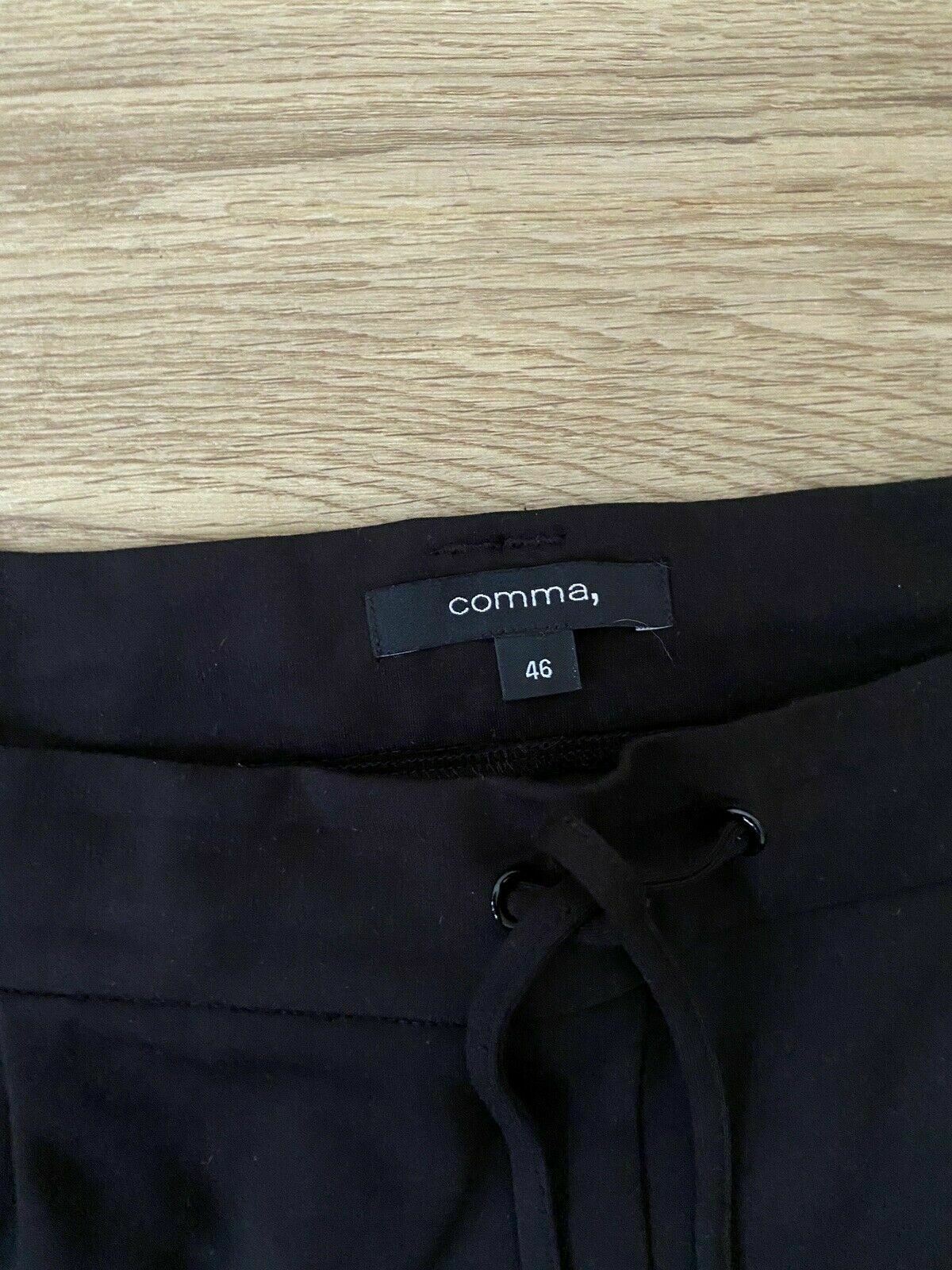 Comma Stripe Trim Slim Smart Jogger / Trouser Size 20 Black