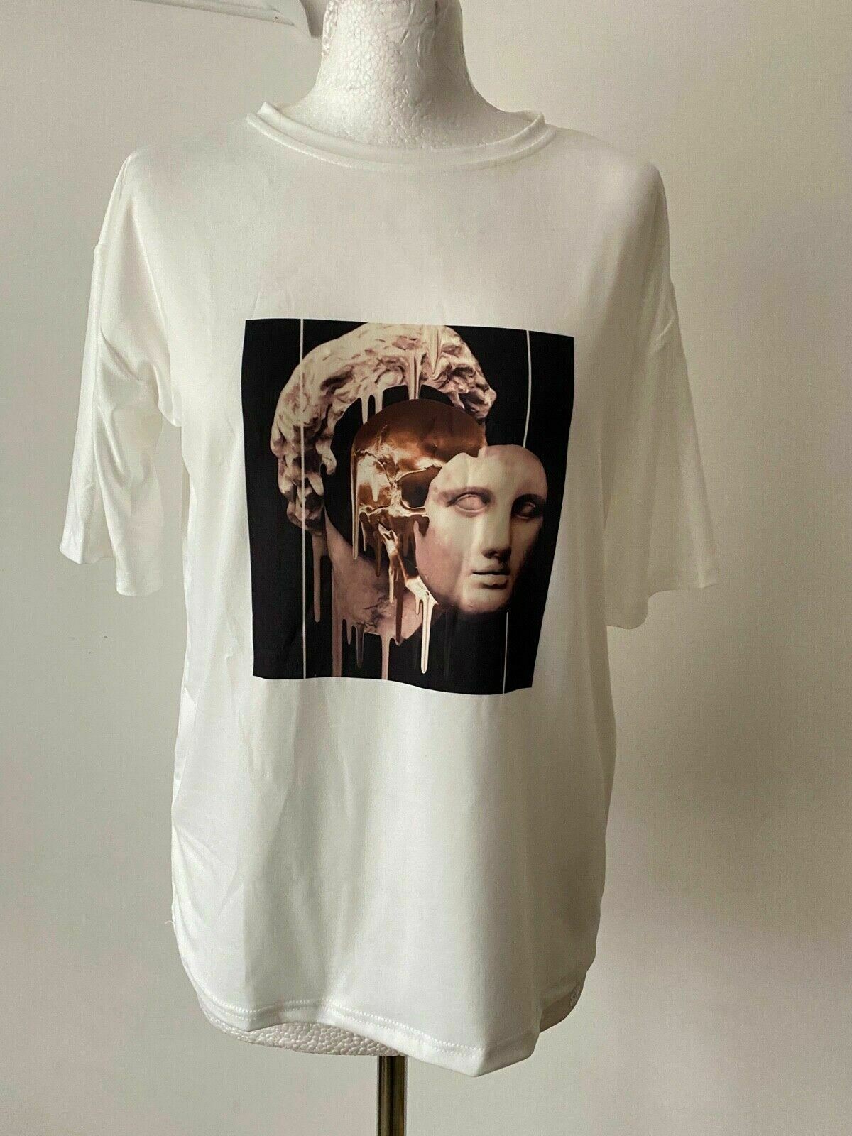 Joom Medusa Print White T-Shirt Size M 10