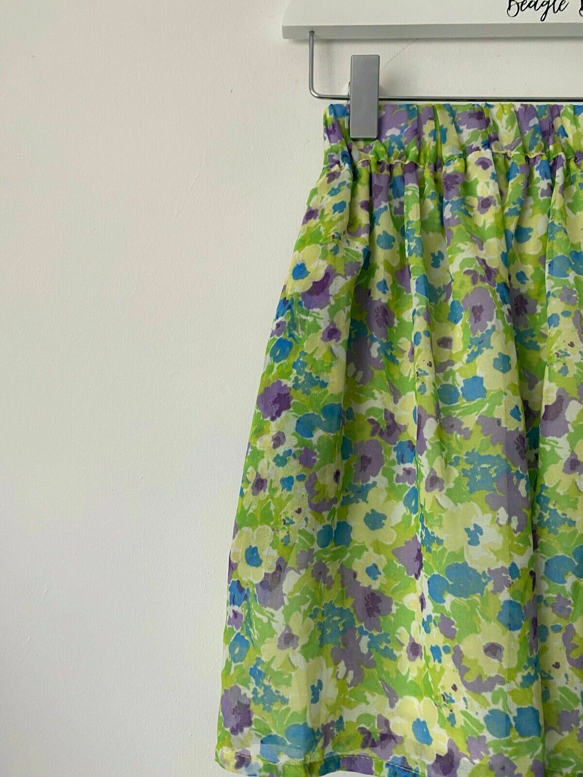 Zara Mini Skirt Chiffon Layered Floral Sizes S & M