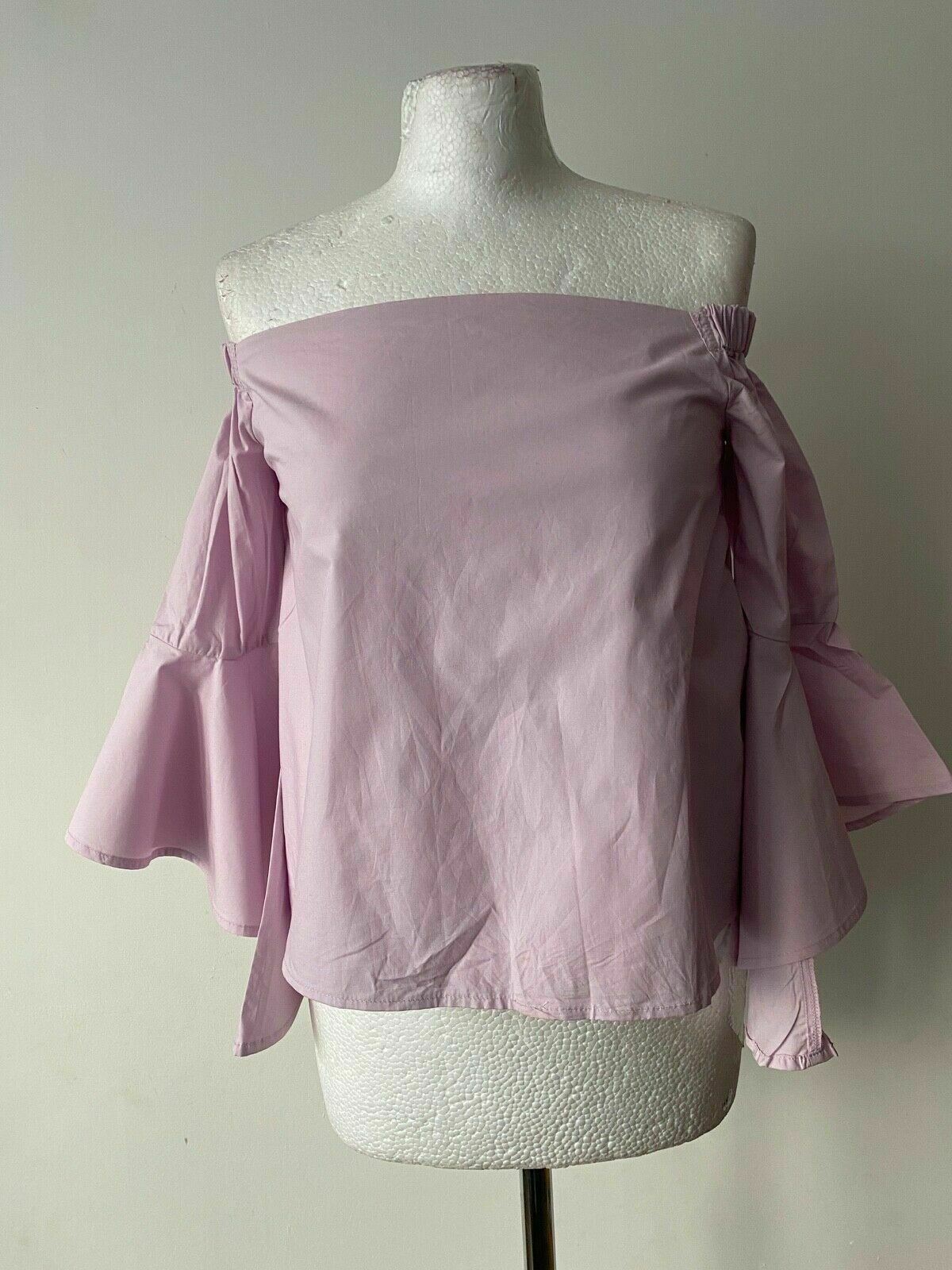 Glamorous Petite Pink Off the Shoulder Top Size 10 / 38 EUR