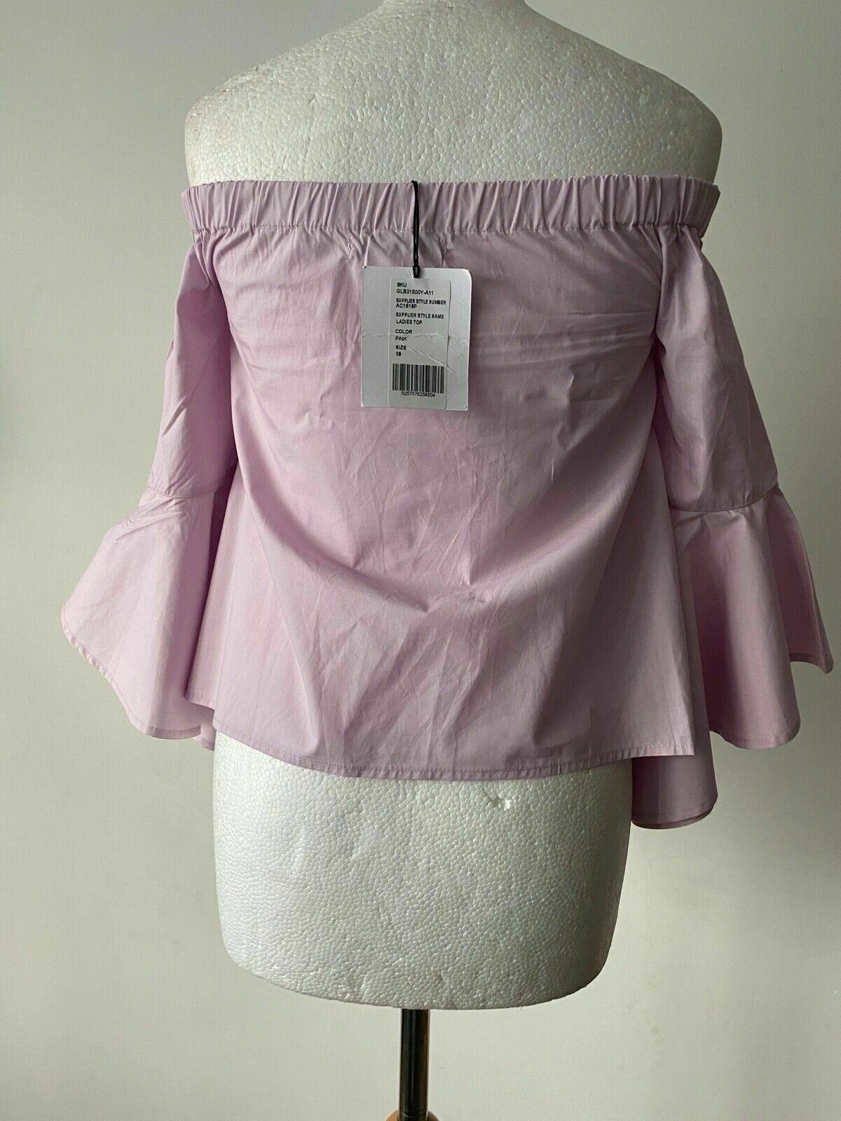 Glamorous Petite Pink Off the Shoulder Top Size 10 / 38 EUR