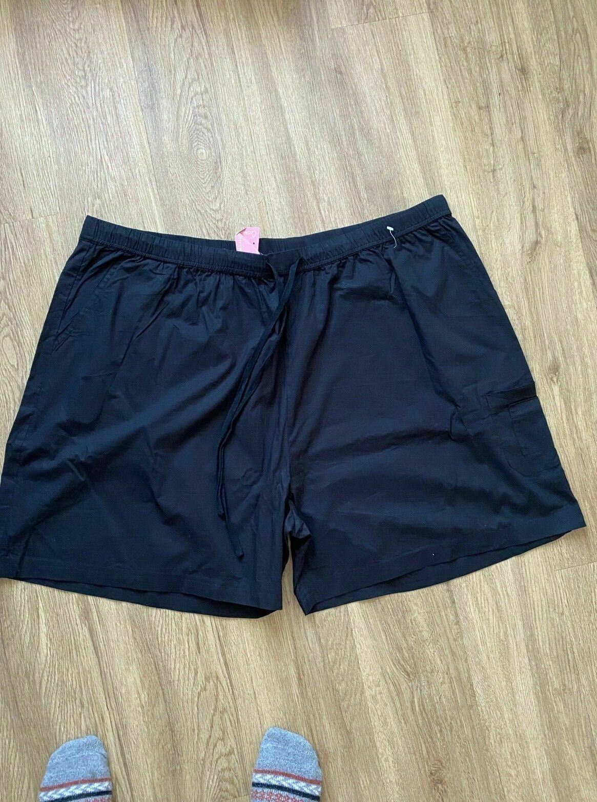 Casual Comfort Black Cotton Pull Cord Shorts Size 30 Pocket
