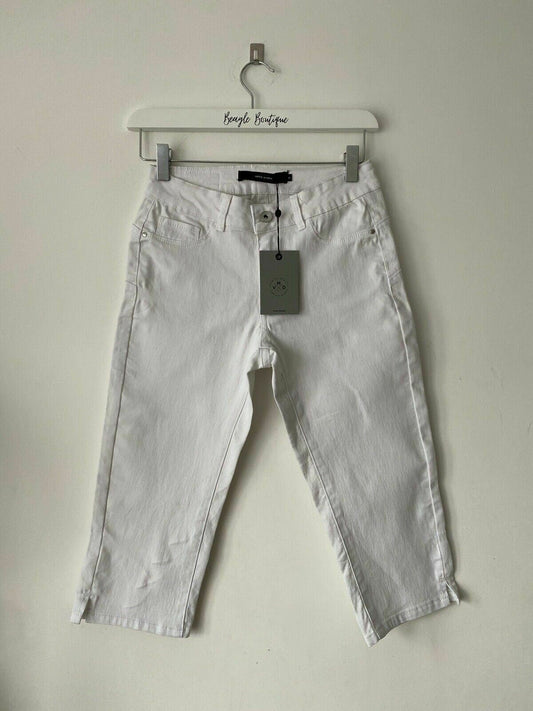 Vero Moda Capri Denim Cropped Trousers Size XS 8 Available in Navy or White