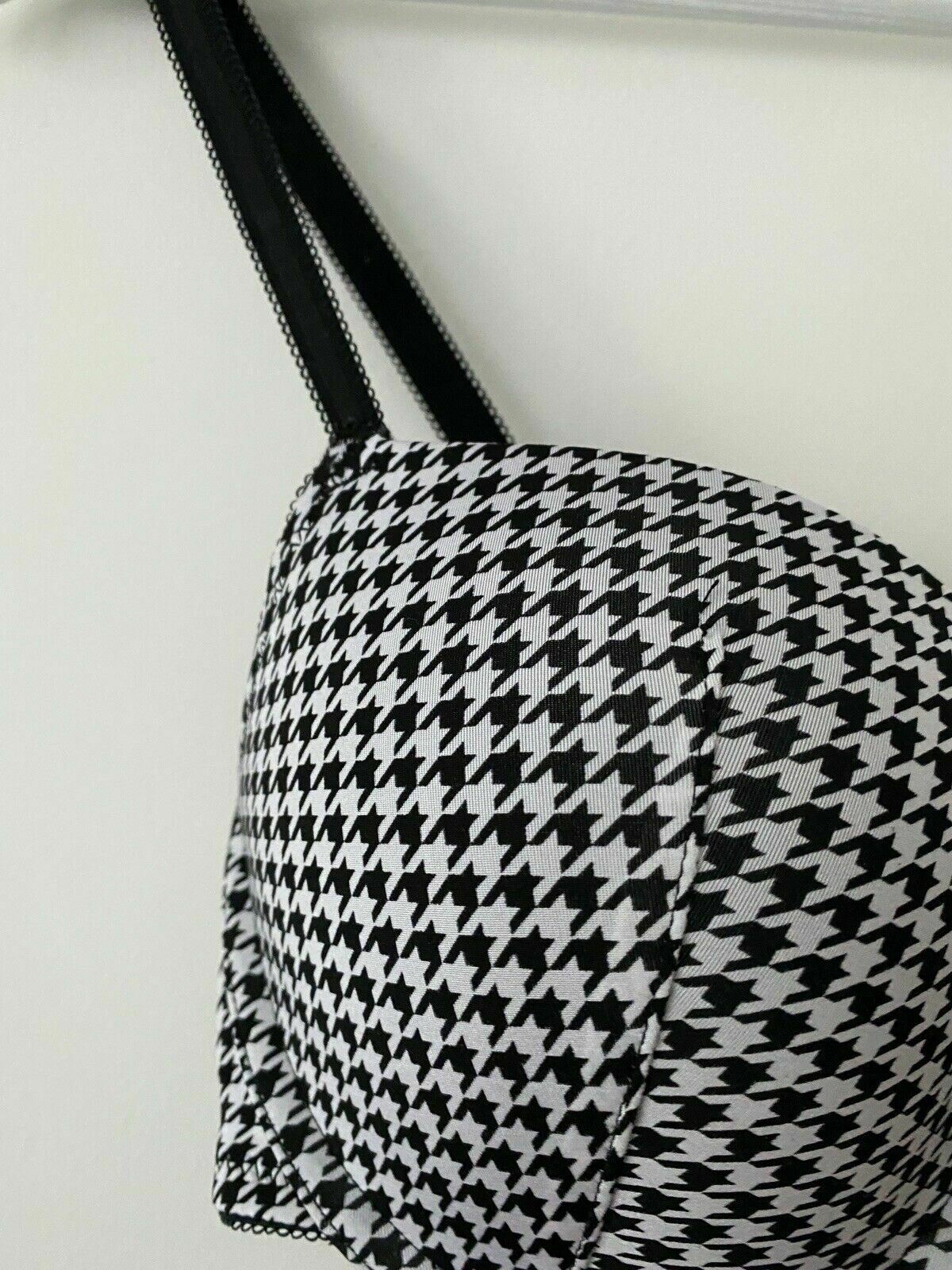 NEXT Emily Houndstooth Push-up Bra > 34B, 34C