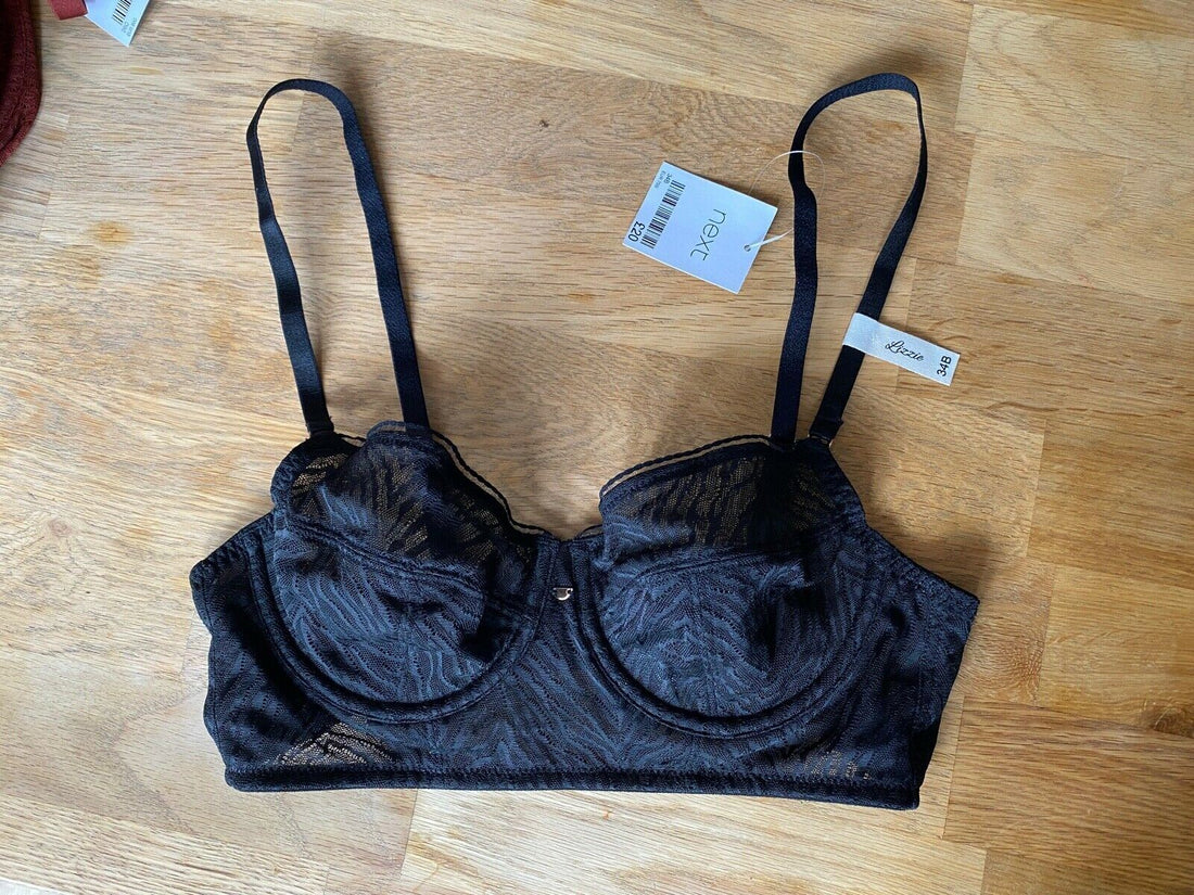 NEXT Lizzie Bra Non-padded Lace Bra 30DD 30E 32D 34B 34C 36C Black, Brown, Blush - BB Fashion Outlet