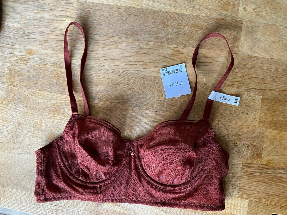 NEXT Lizzie Bra Non-padded Lace Bra 30DD 30E 32D 34B 34C 36C Black, Brown, Blush - BB Fashion Outlet