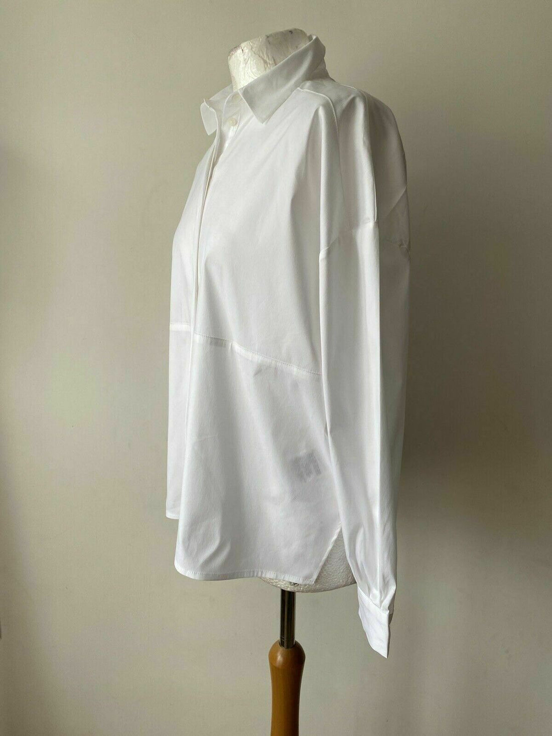 More & More White Shirt Long Sleeve Collared Wide Fit Shirt Size 10 - BB Fashion Outlet