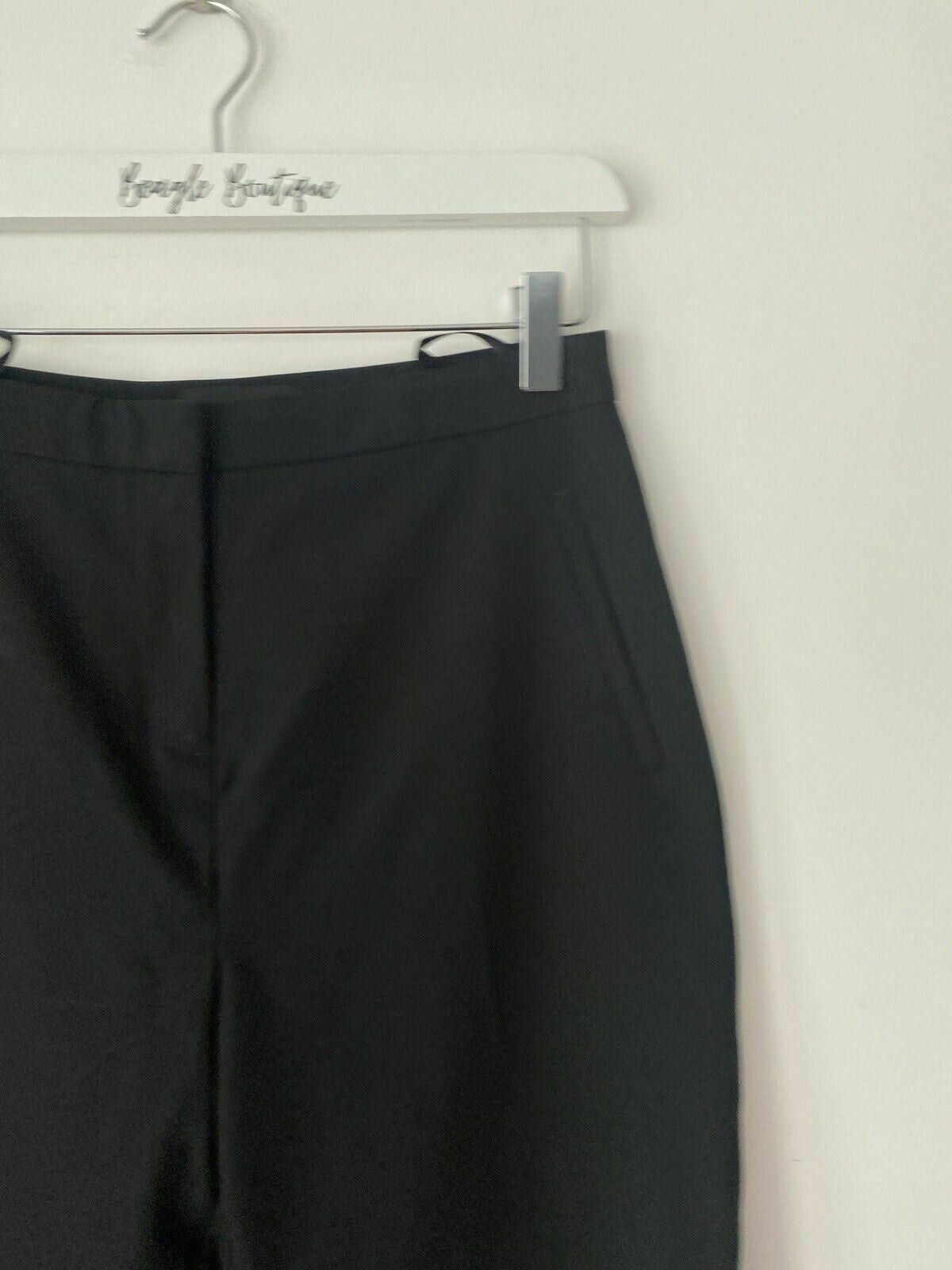 New Look Black Tailored Cropped Trousers Size 8