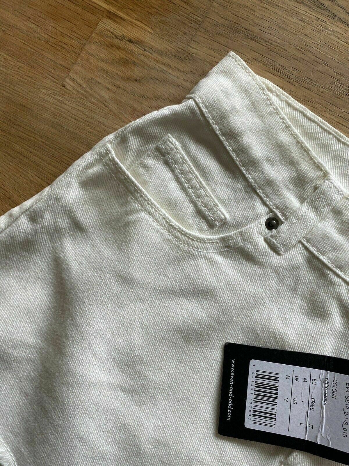 even&odd White Denim hot pants Size M 10 UK