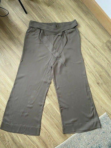 ONLY carDIANA Pant - Tarmac Green Size 18 UK Khaki Green Wide Leg Trousers - BB Fashion Outlet