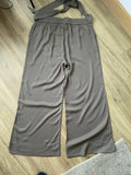 ONLY carDIANA Pant - Tarmac Green Size 18 UK Khaki Green Wide Leg Trousers - BB Fashion Outlet