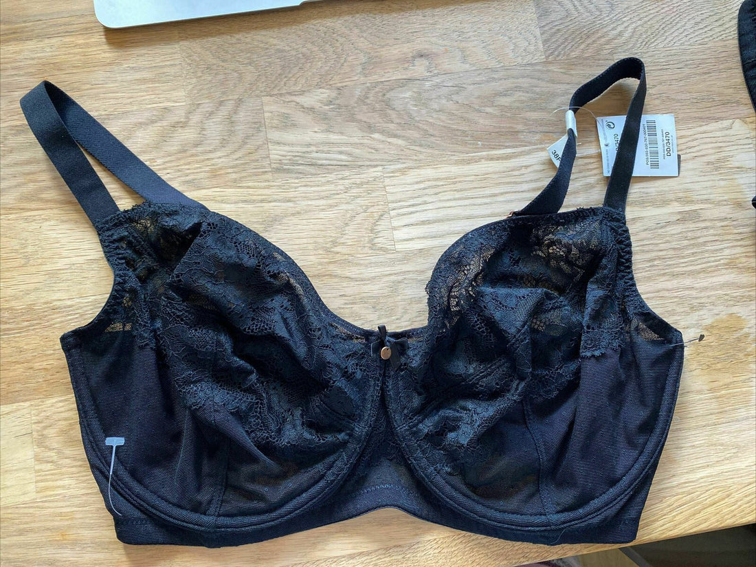 NEXT Lizzie Black Bra Non Padded Lace Balcony Bra 32D 32C, 32G, 34F, 38F - BB Fashion Outlet