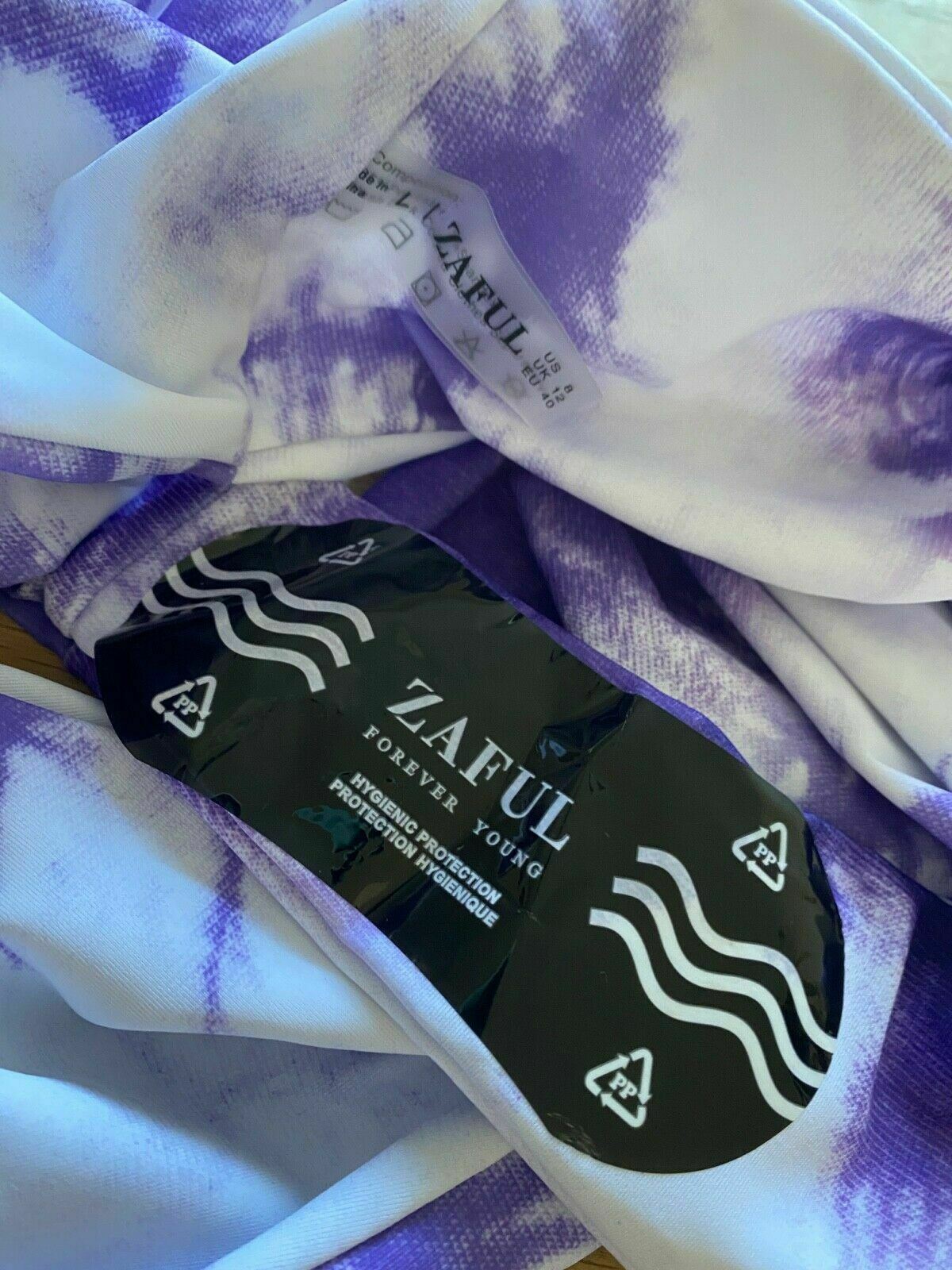Zaful Purple Tie-Dye Bikini Bottoms Size L 10