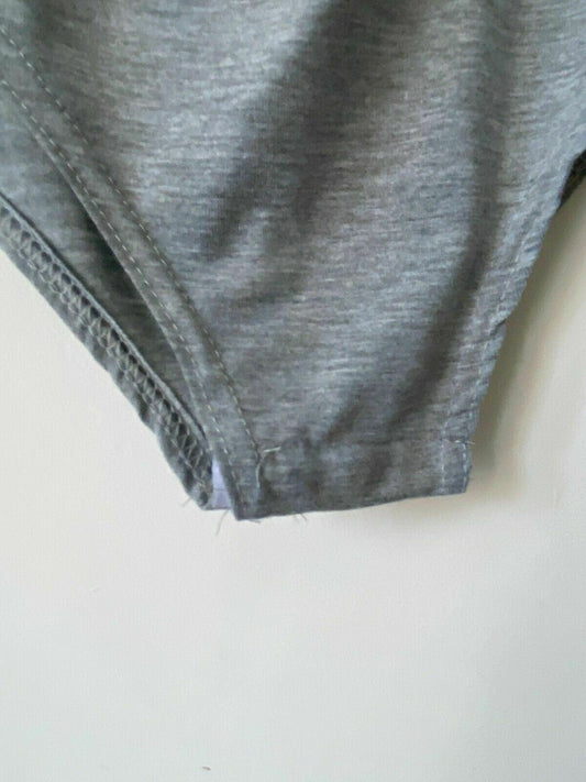 Catch-Mee Grey Bardot Frill Bodysuit Size S / M 6 - 8 Top - BB Fashion Outlet