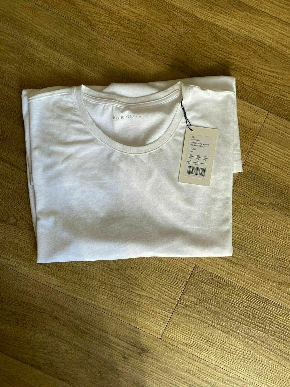 Pier One Men's White Plain T-Shirt Size 3XL - Beagle Boutique Fashion Outlet