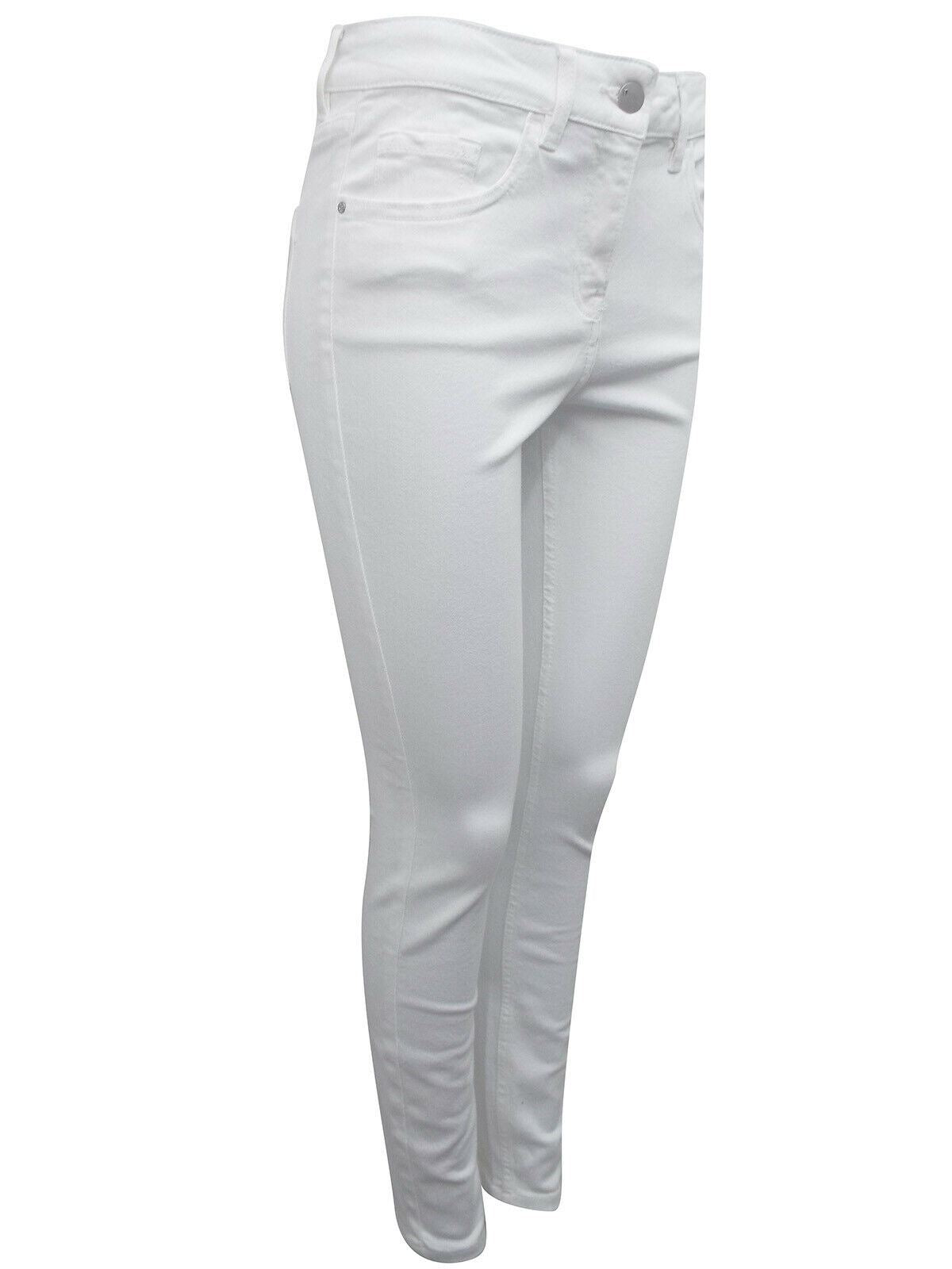 Next White Mid Rise Cotton Rich Skinny Jeans L31  Sizes: 8, 10, 12, 18, 20, 22