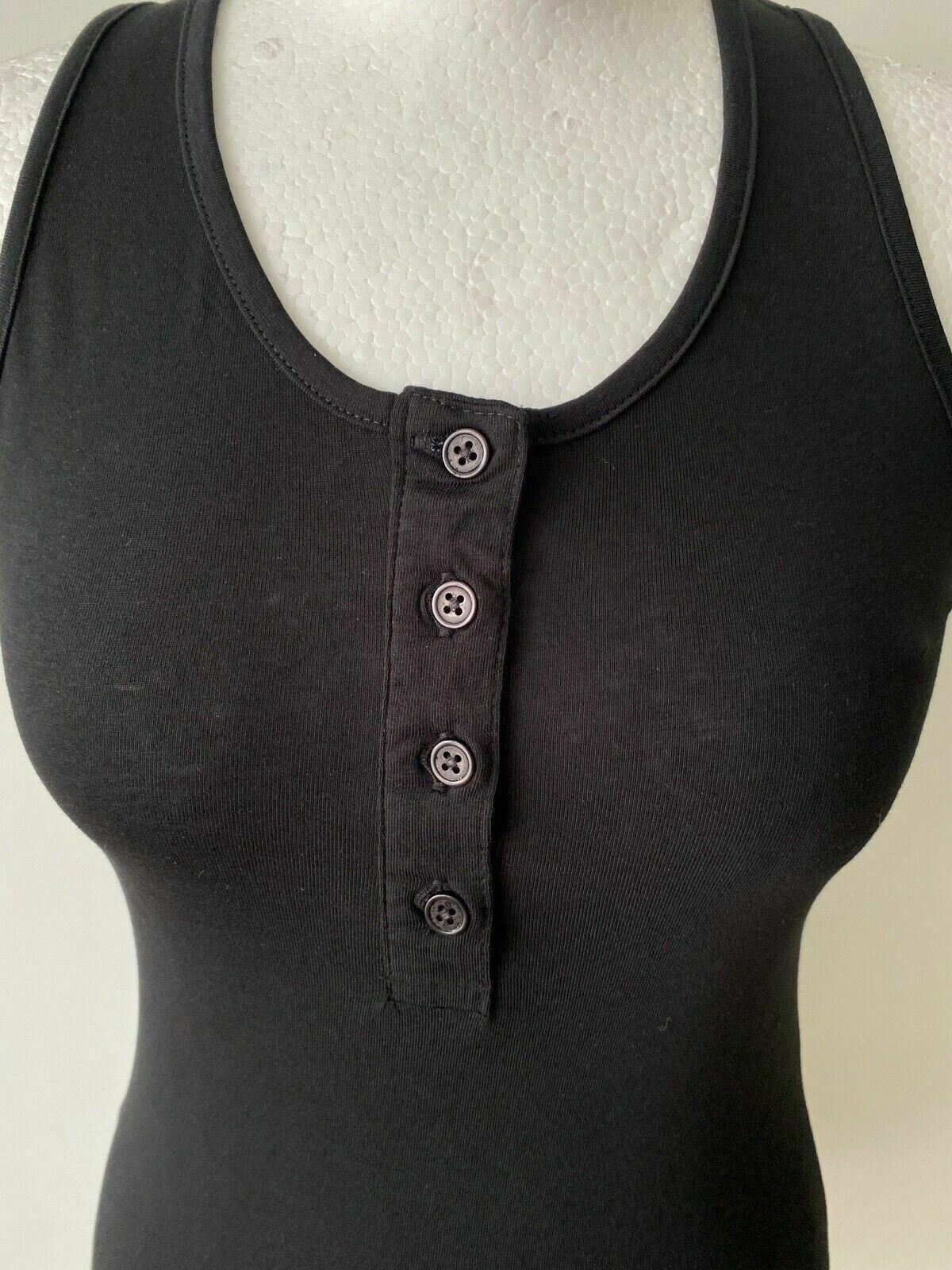 Misspap Button Detail Vest Top Black Size 6
