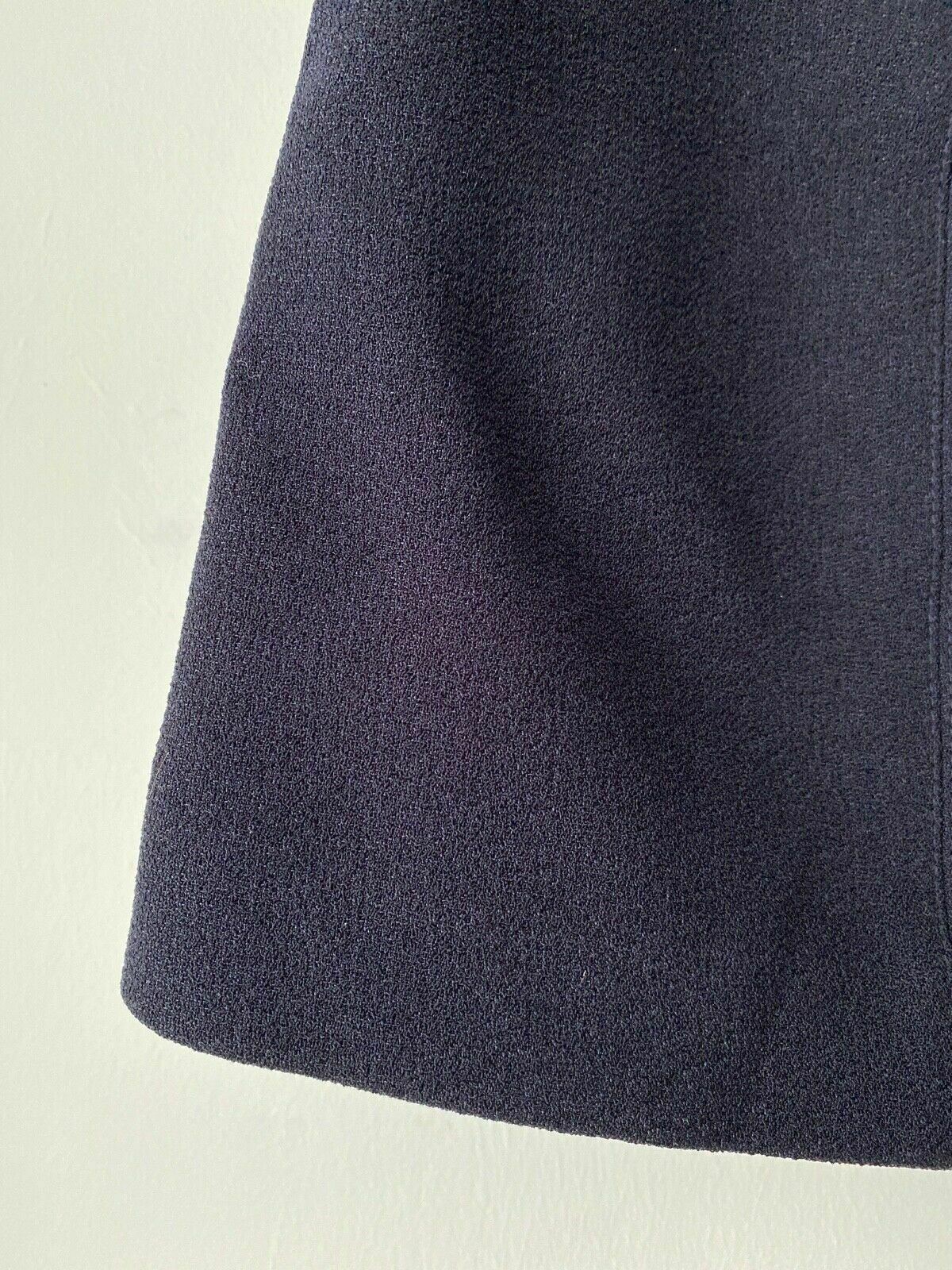Morgan Dark Blue Mini Button Down Skirt Size 6 UK RRP £52 Front Pockets