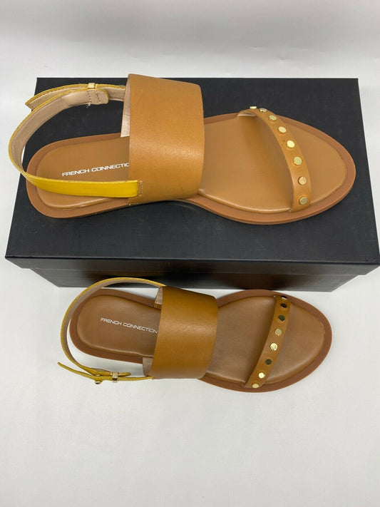 French Connection Leather Flat Strappy Sandals RRP £75 Sizes: 4 5 6