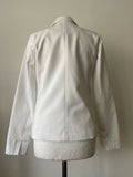 VILLA Viadelia Blazer Size 10 UK / 38 EU White suit jacket - Beagle Boutique Fashion Outlet