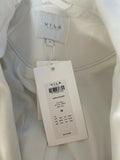 VILLA Viadelia Blazer Size 10 UK / 38 EU White suit jacket - Beagle Boutique Fashion Outlet