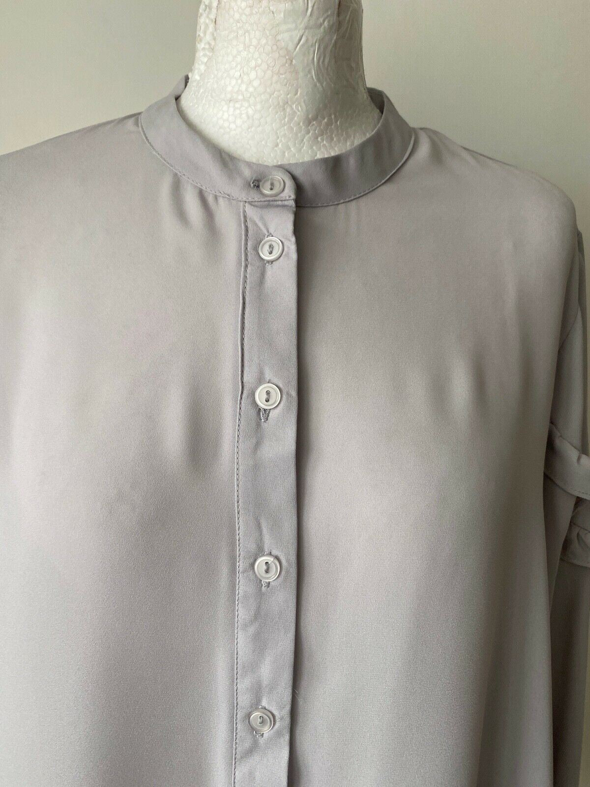 Primark Granddad-Collar Grey Shirt Size 20 UK