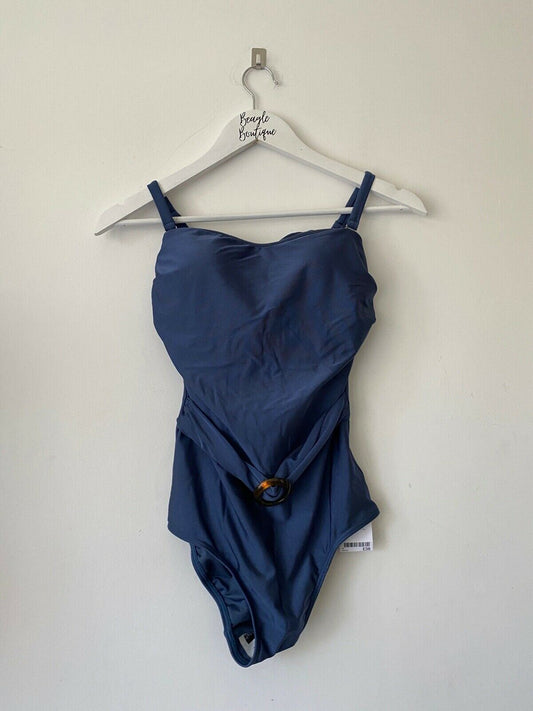 Next Blue Belted Swimsuit Size 8 UK