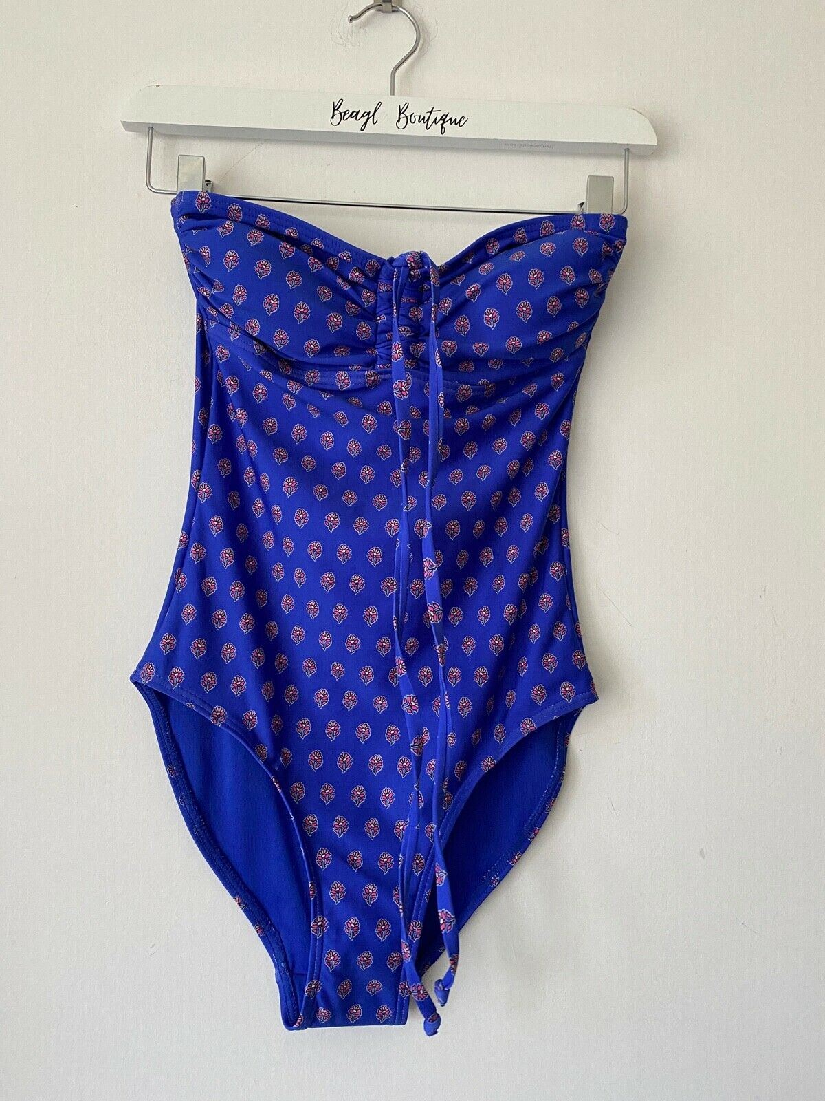Next Blue Pink Floral Bandeau Swimsuit 8, 14, 16 UK