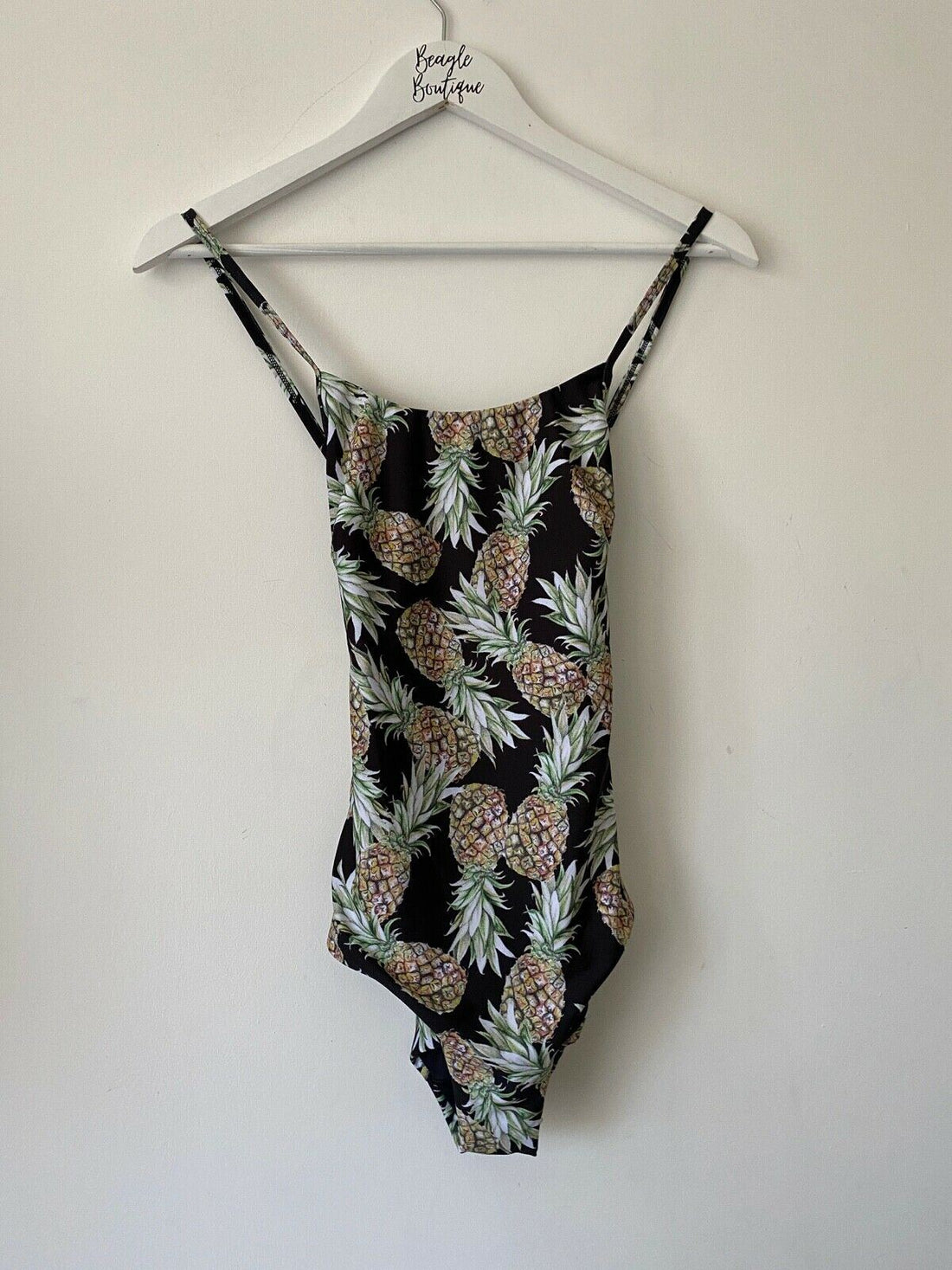 Next Basic Swimsuit Cross back Straps Pineapple Print Size 8 UK - BB Fashion Outlet