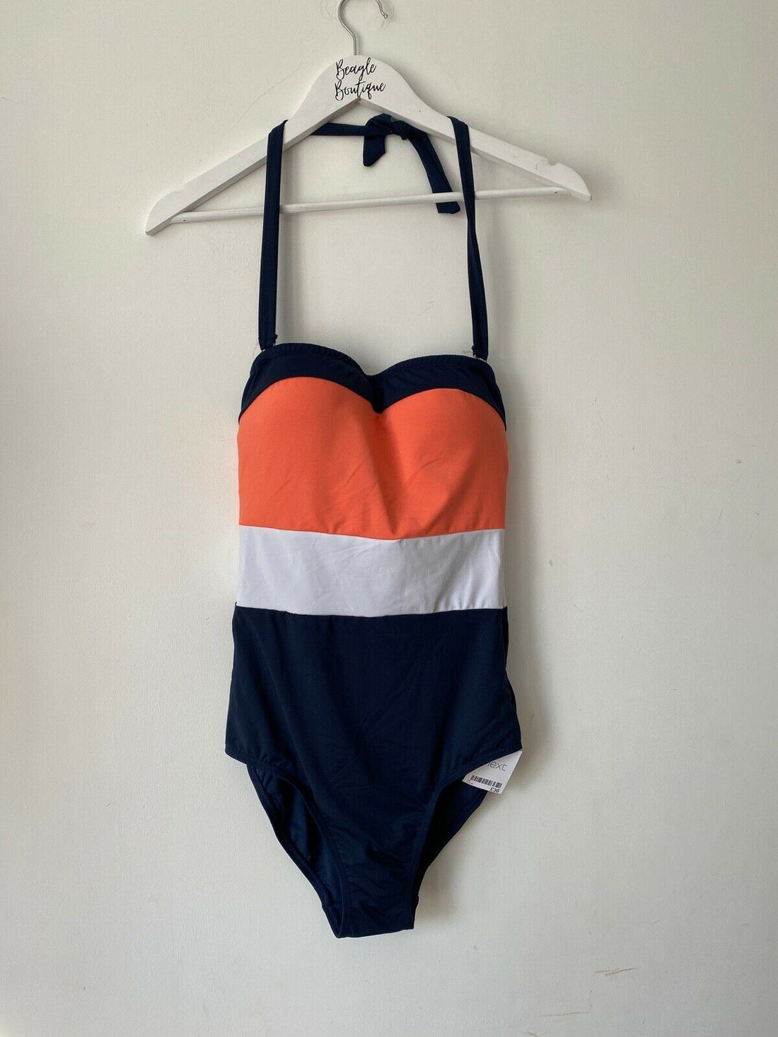 Next Colourblock Halter-neck tie Swimsuit 6, 8, 10, 18, 20 UK - BB Fashion Outlet