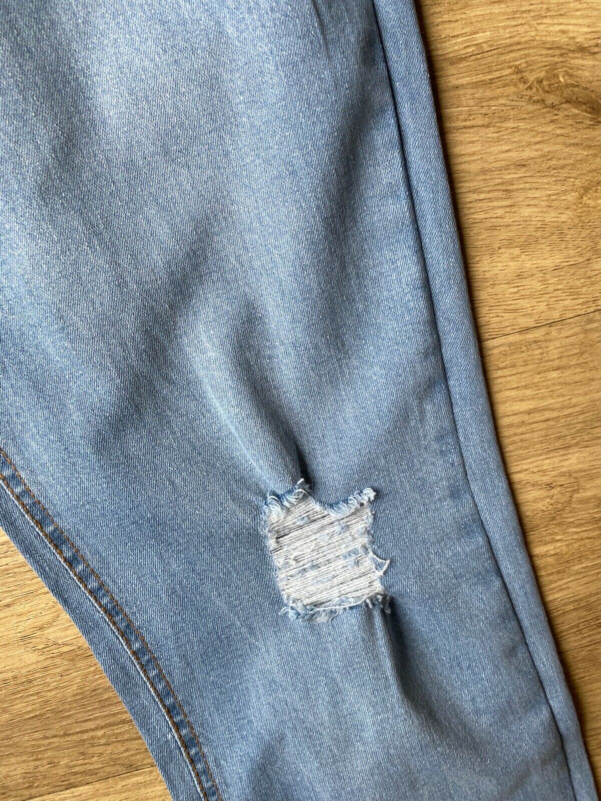 Another Influence Light Blue Jeans Size W36 R L32" Ripped Knees