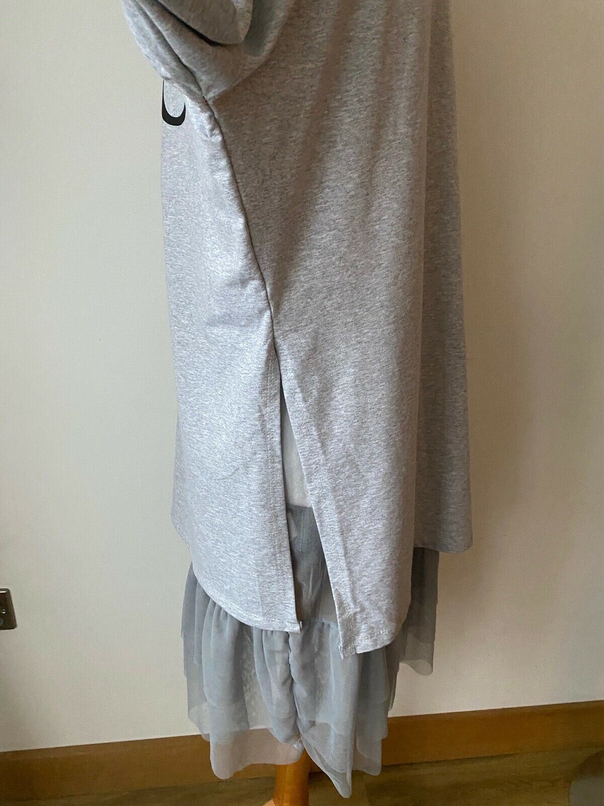Tessuto Mesh Underlay Layered Jersey T-Shirt Dress PIt to PIt 24"