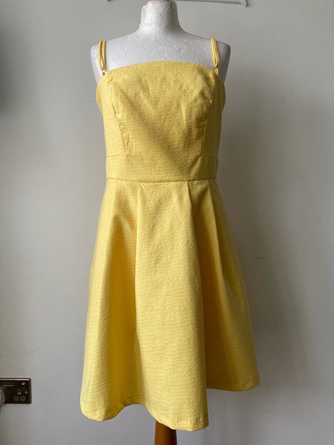 Mademoiselle R Yellow Skater Dress Bustier Top Size 12 UK RRP £59 - Beagle Boutique Fashion Outlet