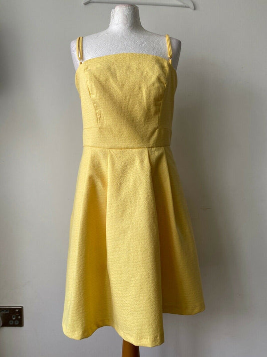 Mademoiselle R Yellow Skater Dress Bustier Top Size 12 UK RRP £59 - Beagle Boutique Fashion Outlet