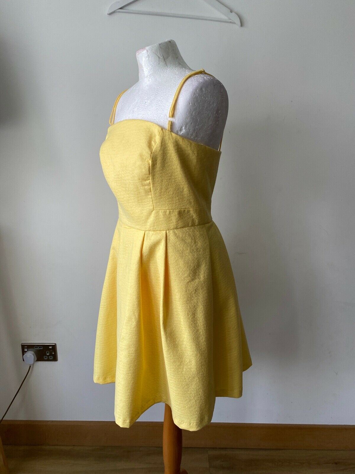 Mademoiselle R Yellow Skater Dress Bustier Top Size 12 UK RRP £59