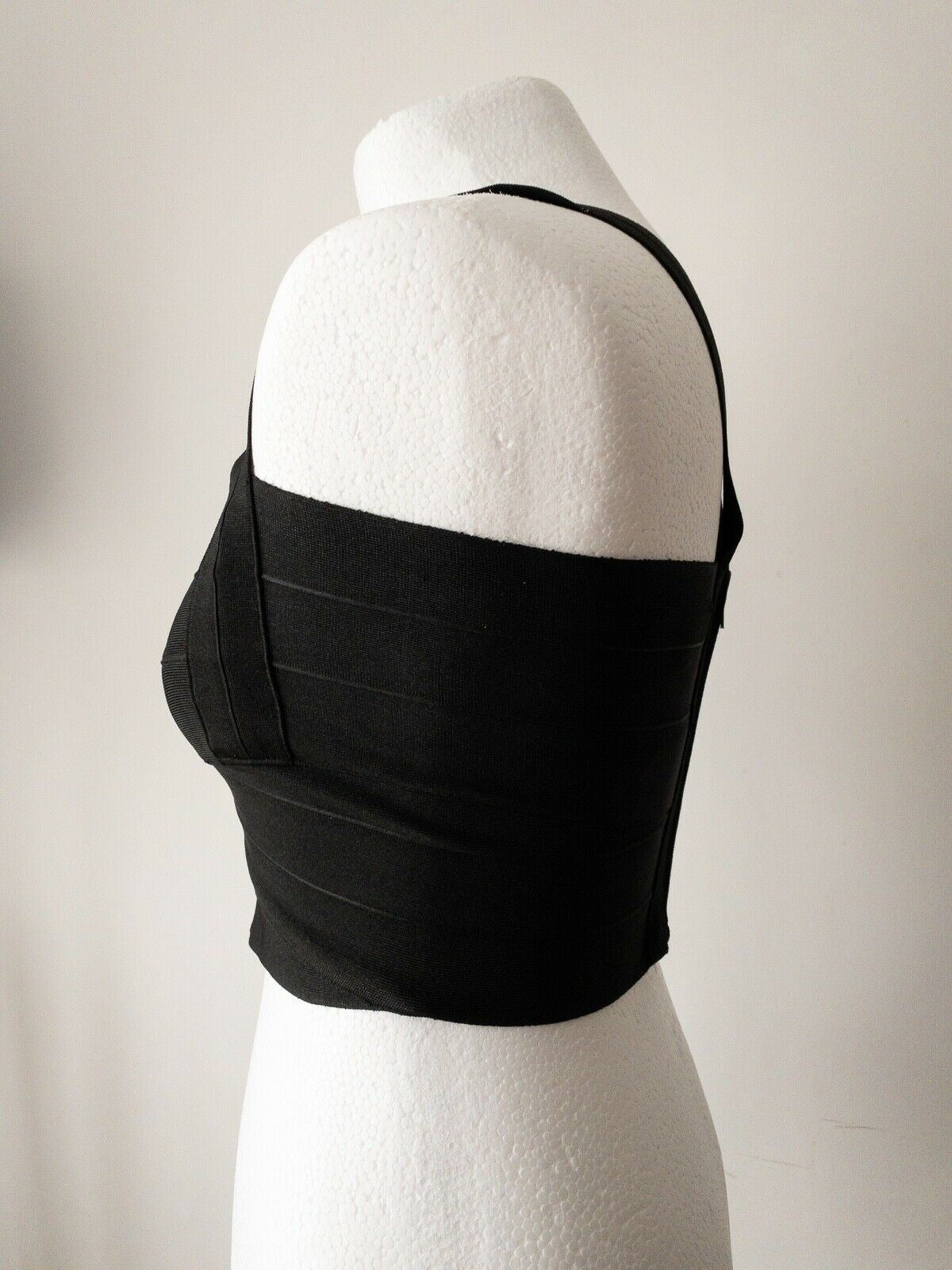 WOW COUTURE Black Bandage Crop Top Sizes 6, 8, 10 - Beagle Boutique Fashion Outlet