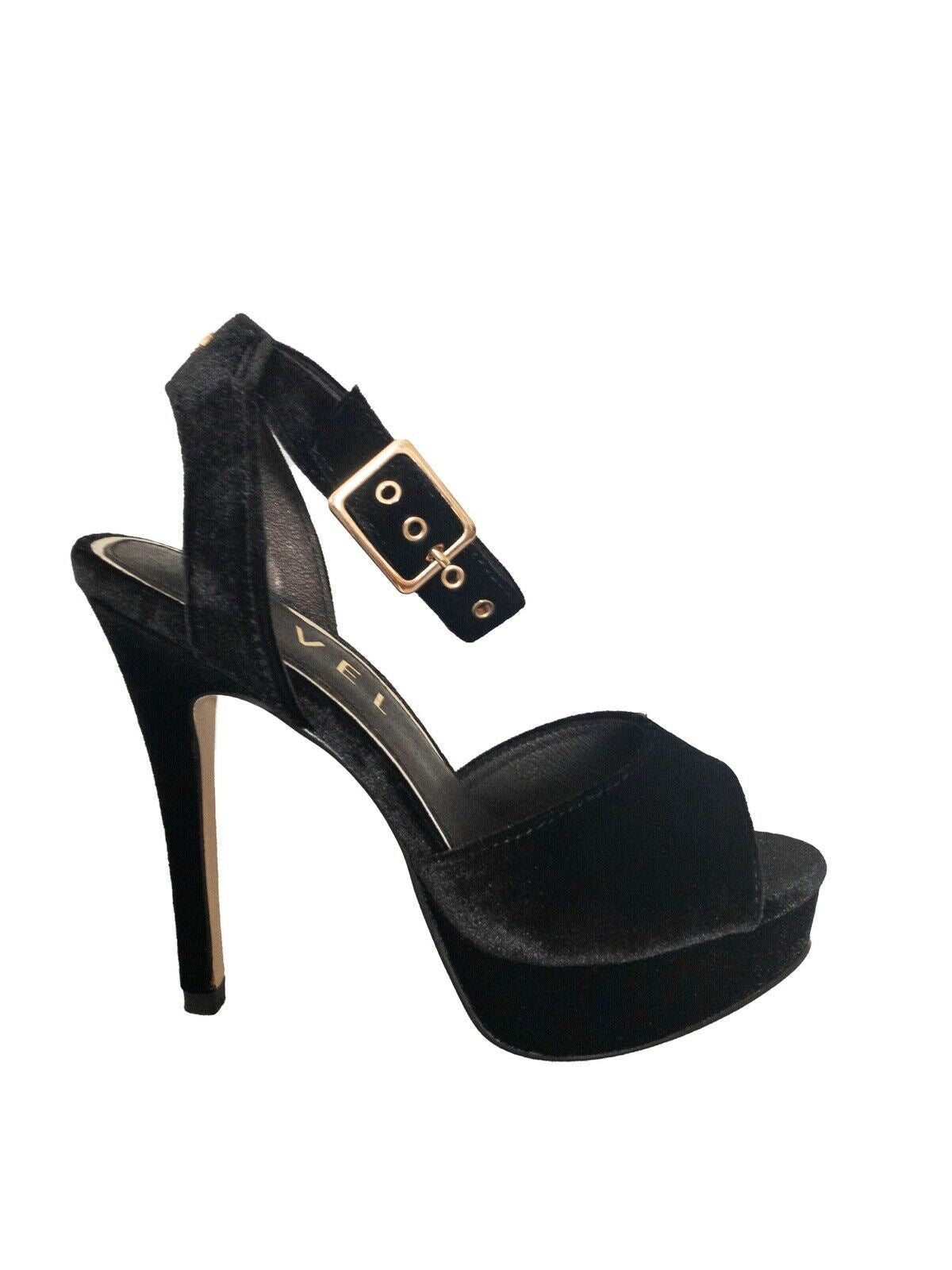 Ravel Velvet High Heeled Platform Sandals Sizes 6, 7 - Beagle Boutique Fashion Outlet