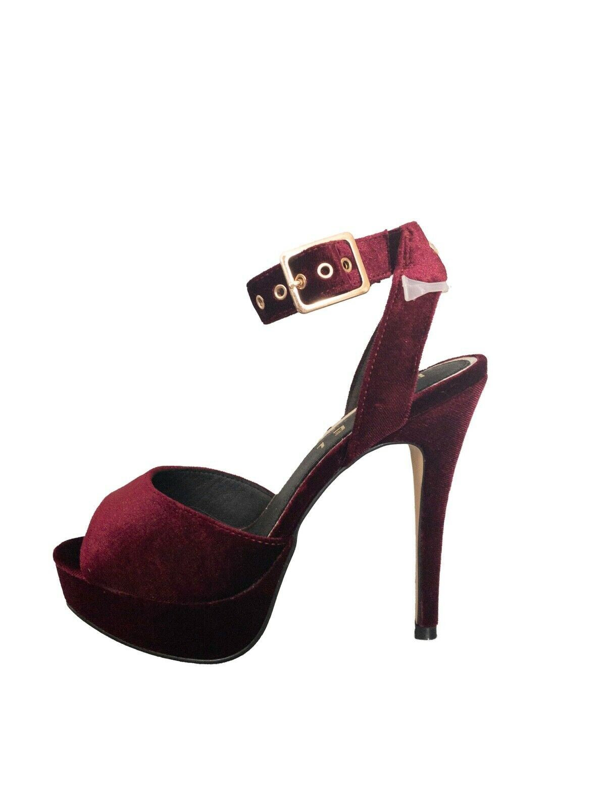 Ravel Velvet High Heeled Platform Sandals Sizes 6, 7 - Beagle Boutique Fashion Outlet