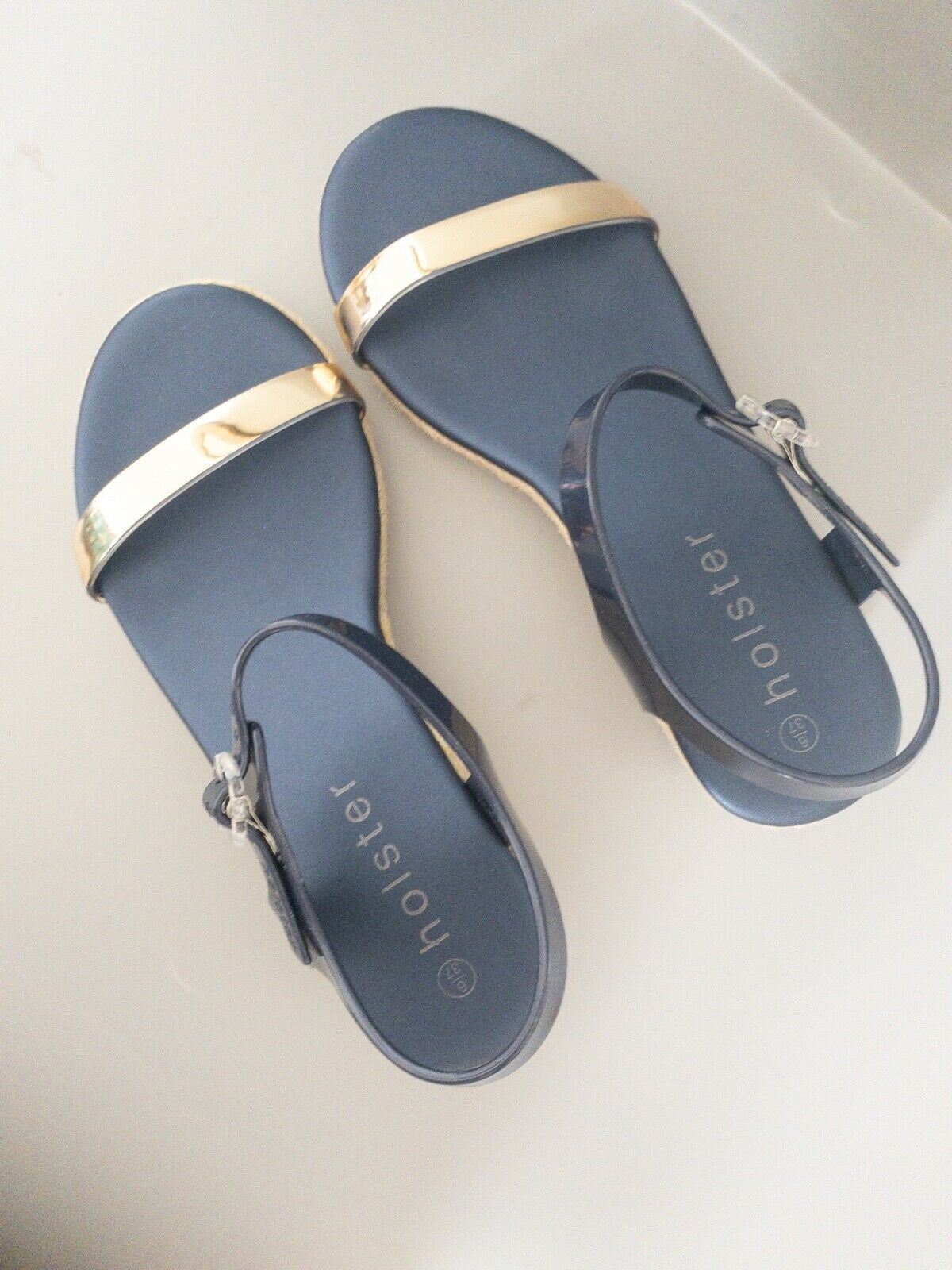 Holster Australia Glow Espadrille Wedge Sandal Midnight Blue RRP £60 - Beagle Boutique Fashion Outlet