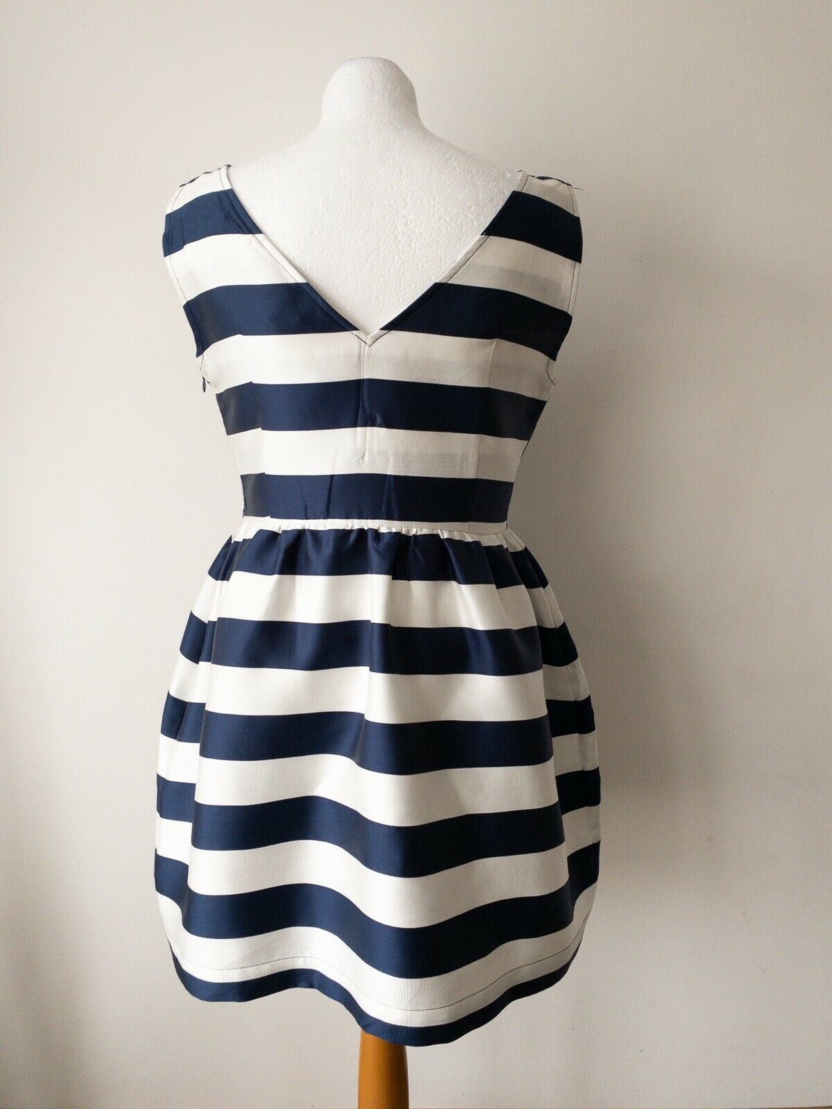 Cubic Original Tambre Dress Size XL 12 Blue and White Striped Puffed out Skirt