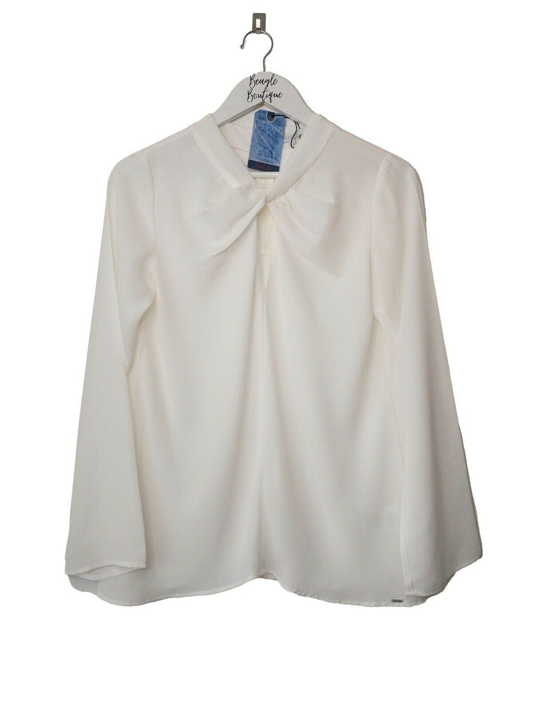 SALSA Off White Twist Blouse 6, 10, 12 - BB Fashion Outlet