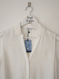 SALSA Off-White Sleeveless Blouse Crochet Detail Size 8 - BB Fashion Outlet