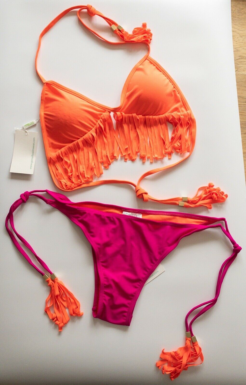 Gemelli Neon Fringe Bikini Set S 8, M 10, L 12 UK - BB Fashion Outlet