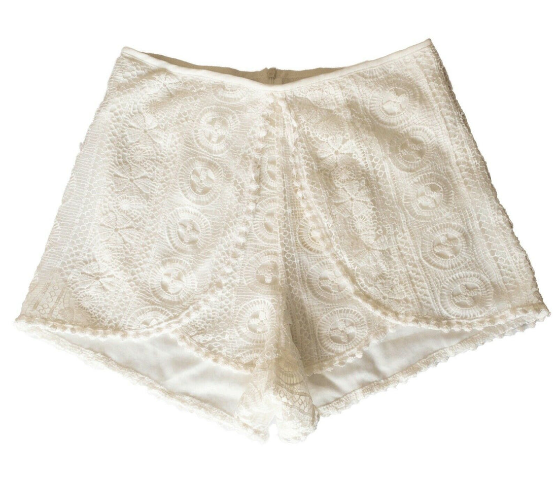 Umenda White Crochet Layered Shorts Sizes 8, 10 UK - BB Fashion Outlet