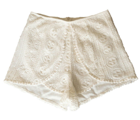 Umenda White Crochet Layered Shorts Sizes 8, 10 UK