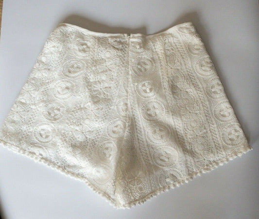 Umenda White Crochet Layered Shorts Sizes 8, 10 UK