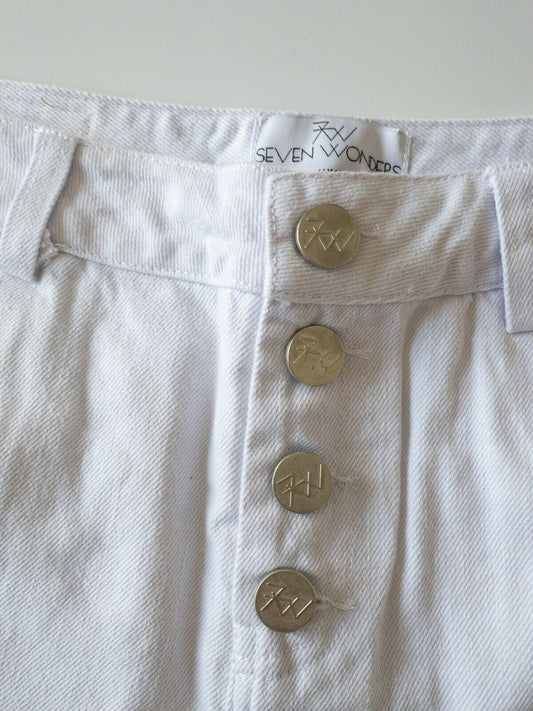 Seven Wonders Zephyr Denim Shorts Ripped / Distressed White Sizes 6, 8, 10,12 UK