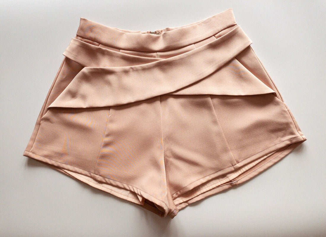 Runaway The Label Blush Satin Type Shorts Size 10 UK - BB Fashion Outlet