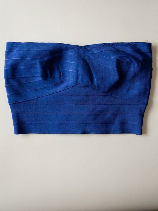 WOW Couture Cobalt Blue Bandeau Crop Top Sizes 8, 10