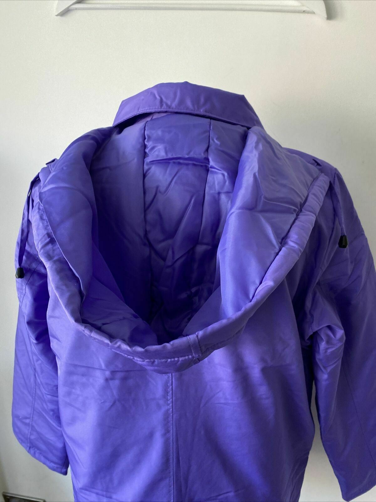 Simplybe Anthology Showerproof Duffle Rain Coat With Hood Purple Size 12 Toggles